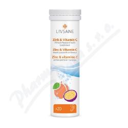 LIVSANE Zinek + Vitamin C umiv tablety 20 ks