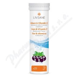 LIVSANE Železo + Vitamin C šumivé tablety 20ks