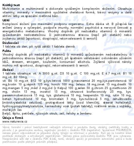 NatureVia Multikomplex 60 tablet
