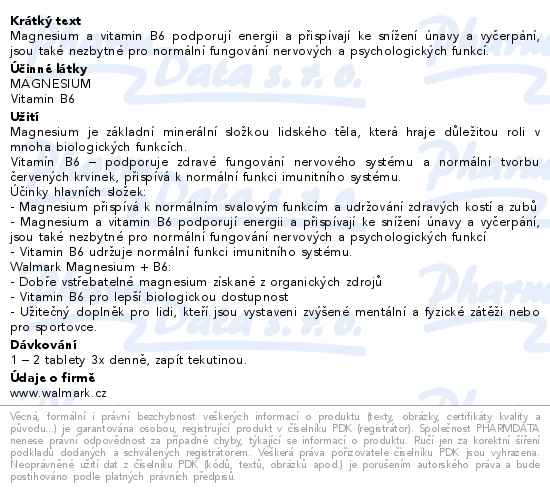 Walmark Magnesium + B6 90 tablet