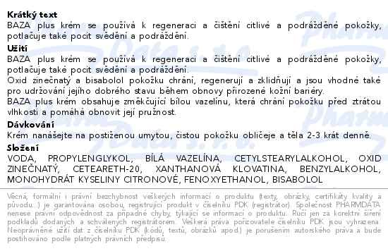 BAZA plus krém 100g