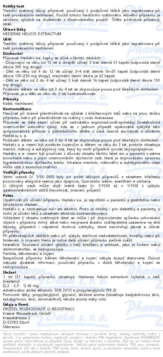 Hedelix S.A. perorální kapky 20ml