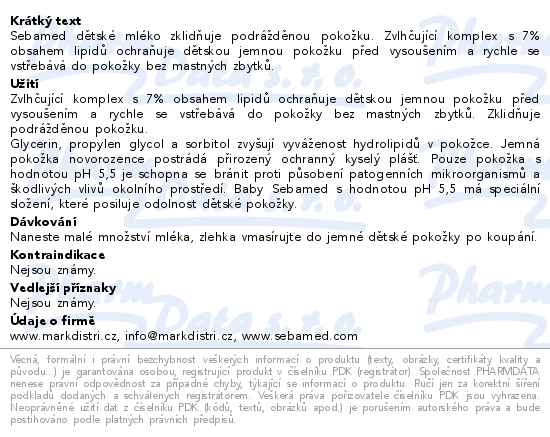 SEBAMED Dětské mléko 200ml
