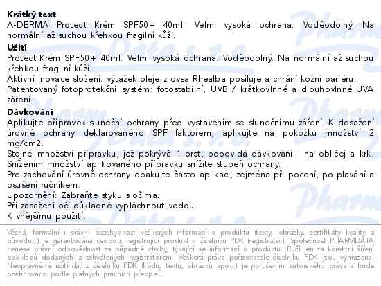 A-DERMA Protect Krm SPF50+ 40ml