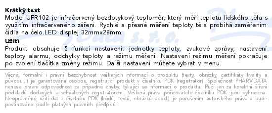 SimplyMed Infračervený bezdotykový teploměr UFR102