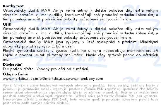 MAM Dudlík Air 6+m béžový/srdce 1ks