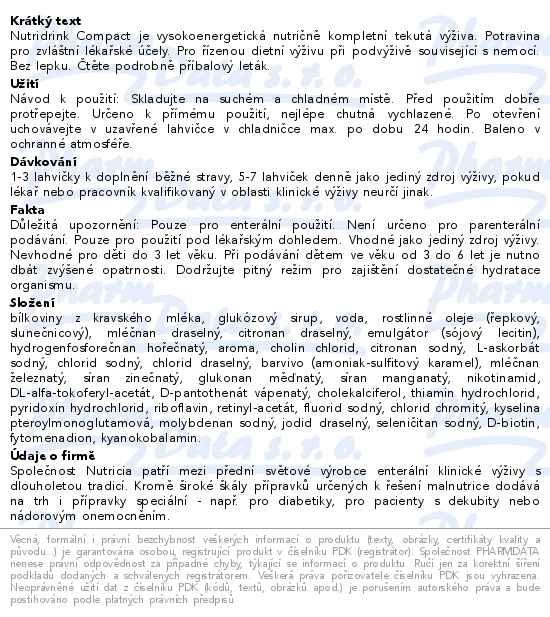 Nutridrink Compact 4x125ml Káva