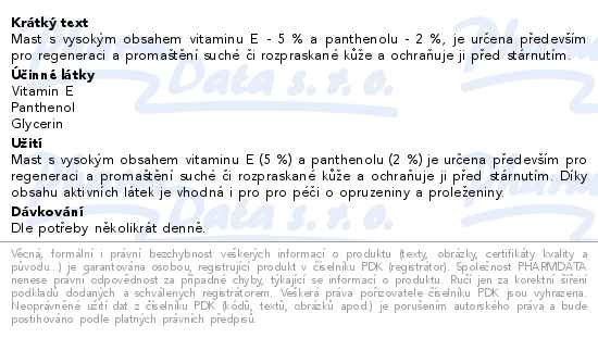 Vitamin E mast 5% 30g