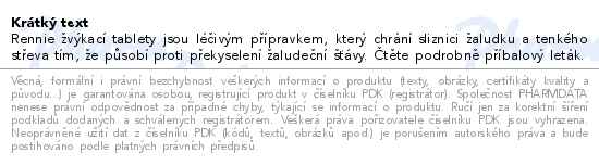 Rennie Spearmint bez cukru 36 žvýkacích tablet