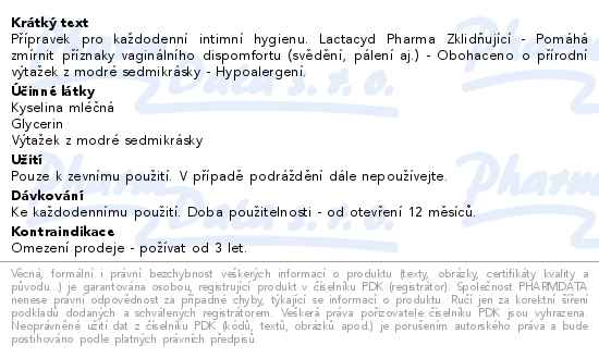 Lactacyd Pharma Zklidňující 250ml