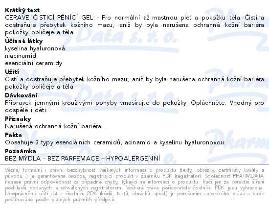 CERAVE Čisticí pěnící gel 236ml