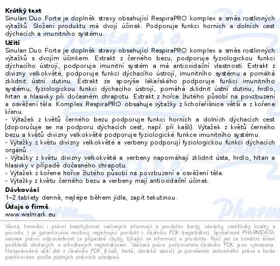 Walmark Sinulan Duo Forte 30 tablet