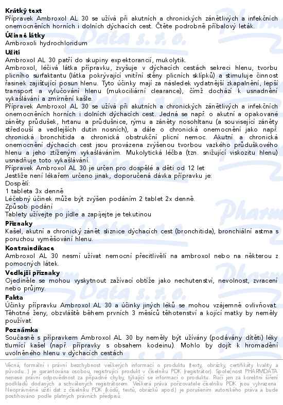AMBROXOL AL 30
