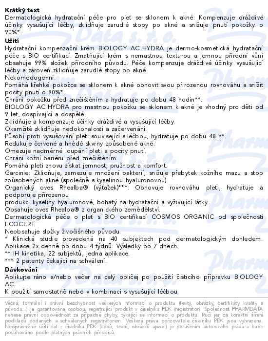 A-DERMA BIOLOGY AC Hydra kompenzační krém 40ml