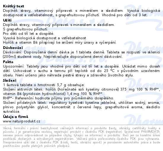 IQ Mag ORGANIC 375mg hořč.+vit.B6 grep šum.tbl.13