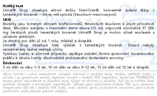 Walmark Urinal Sirup 150ml