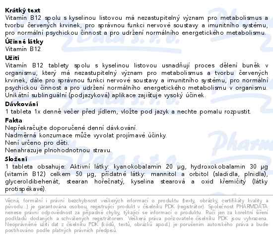 Favea Vitamín B12 30 tbl.