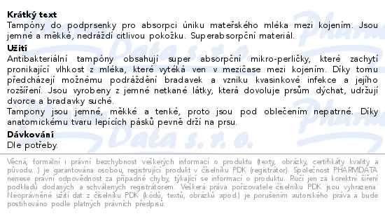 CHICCO Tampony do podprsenky antibakteriální 30ks