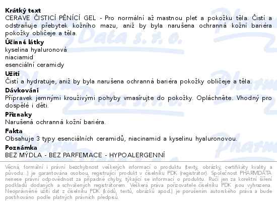 CERAVE Čisticí pěnící gel 473ml