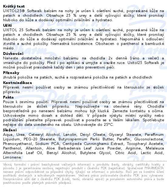 Uxitol 25 Softwalk balzám na paty 50ml