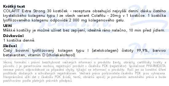 Apotex Colafit Extra Strong 30 kostiček