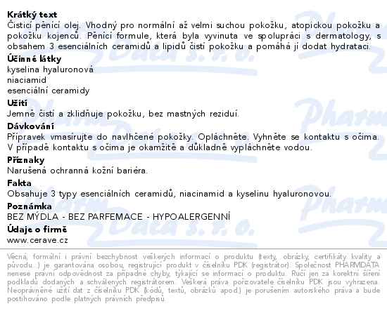CERAVE Čisticí pěnící olej 473ml