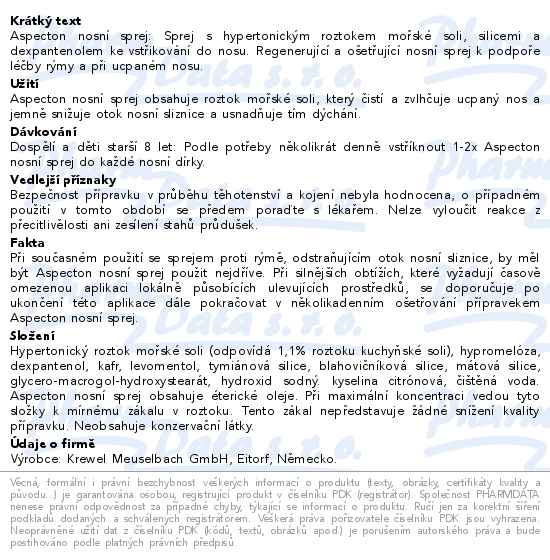 Apotex Aspecton nosní sprej 20ml