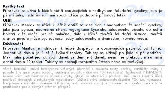 Maalox 40 žvýkacích tablet