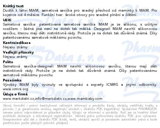 MAM Dudlík na láhev V2-střední 2+m S 1KS