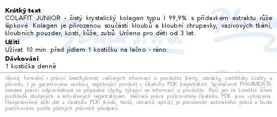 Apotex Colafit JUNIOR 60 kostiček