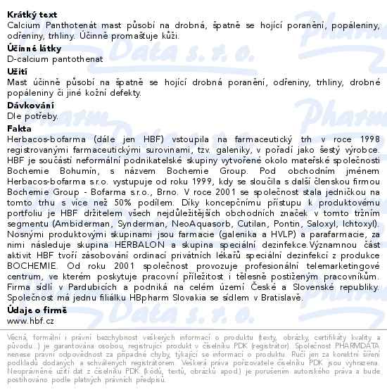Herbacos Calcium panthotenát mast 60ml