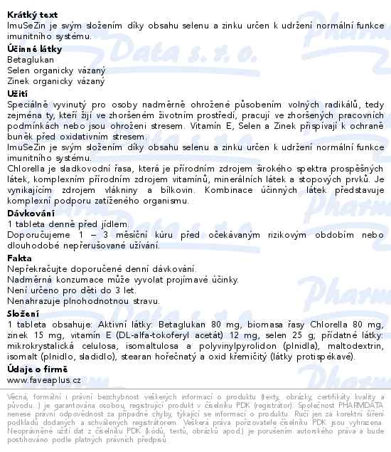 Favea ImuSeZin 60 tbl.