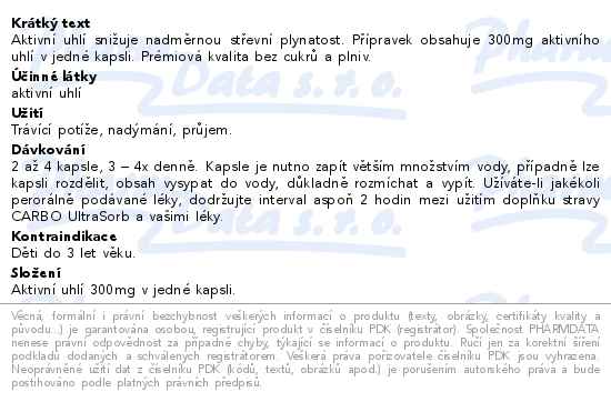 Astina Carbo UltraSorb 300mg 20 kapslí