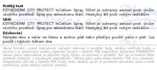 ESTHEDERM InCellium City Spray 100ml
