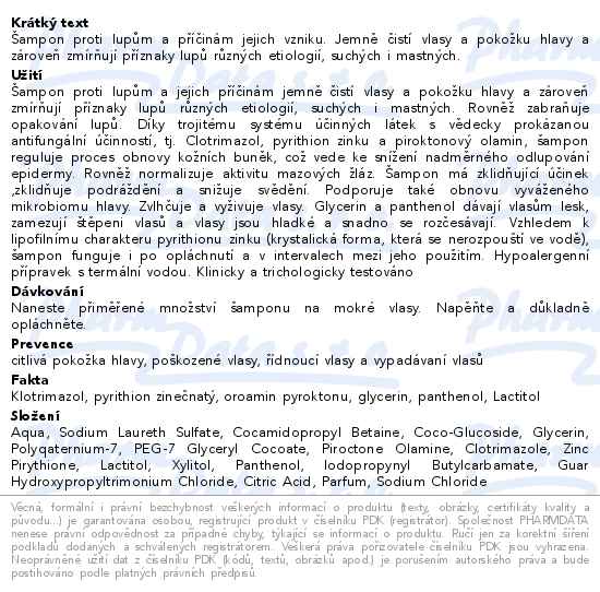 DERMEDIC Capilarte Šampon proti lupům 300ml