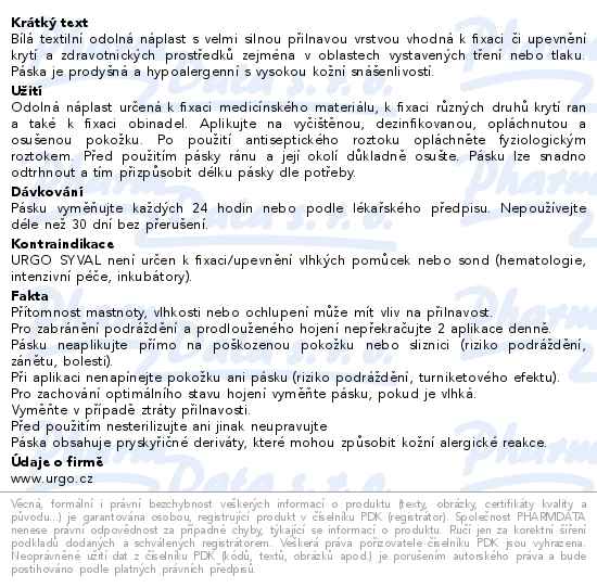 URGO SYVAL Textilní náplast bílá 1.25cmx5m