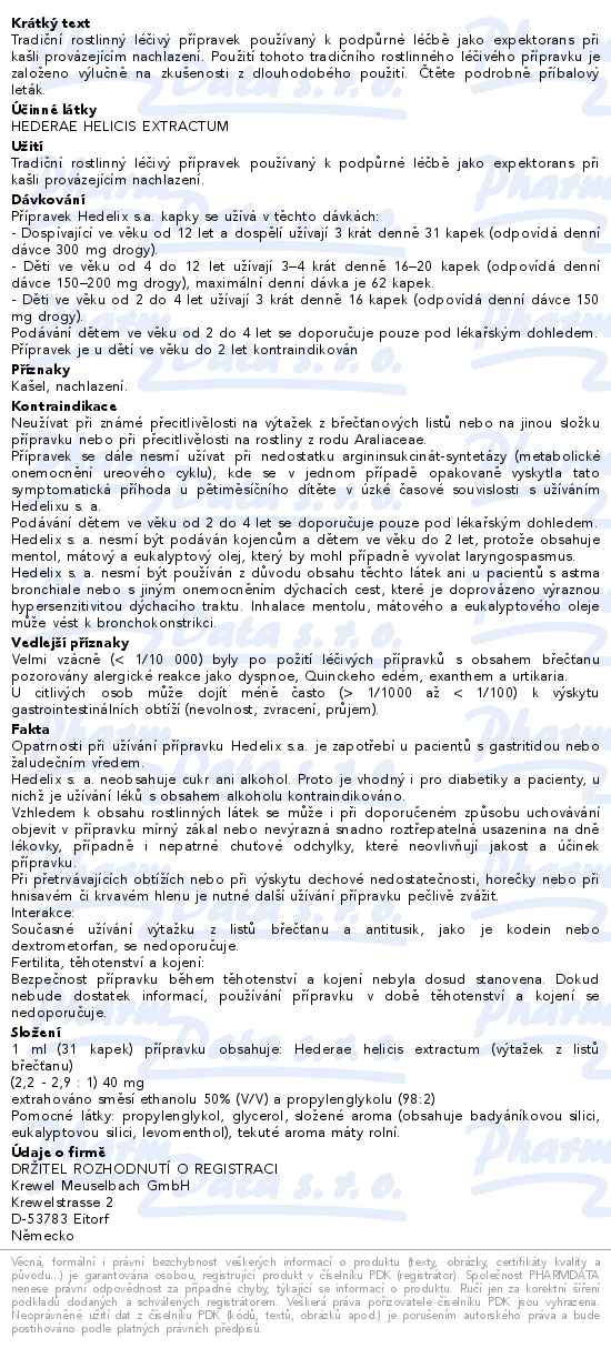 Hedelix S.A. perorální kapky 50ml