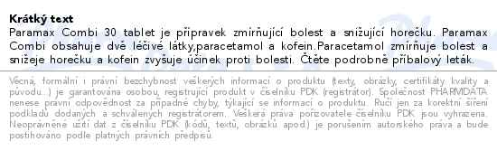 Paramax Combi 500mg/65mg 30 tablet