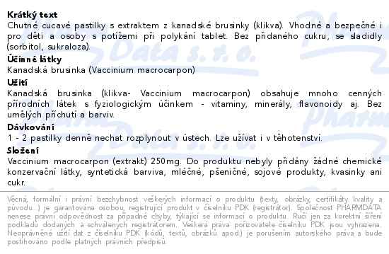 NatureVia Max brusinky pastilky 36 tablet