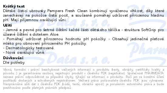 Pampers Fresh Clean vlhen ubrousky
