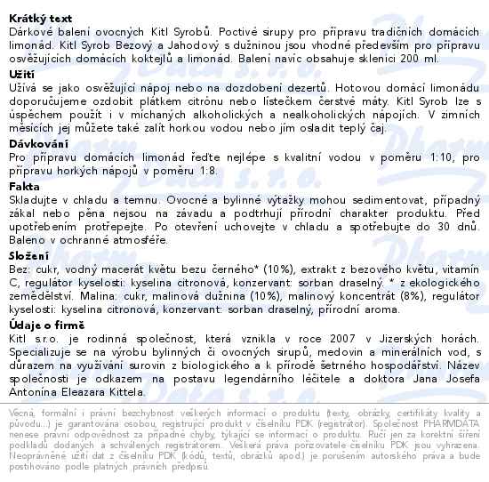 Kitl kazeta se skleničkou Jahoda+Bez 2x500ml