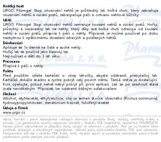 URGO FILMOGEL Stop okusování nehtů 9ml