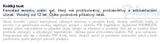 Kamistad Senzitiv orální gel 10g