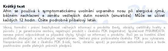 Afrin s mentolem 0,5 mg/ml nosní sprej 15ml