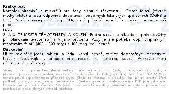 Chytré miminko methylfolát 2 s DHA tbl.60+cps.60