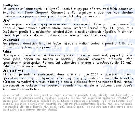 Kitl sada Citrusy Citron+Pomeranč+Grep 3x500ml