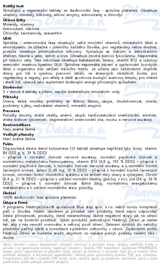 Spirulina 300g tbl.1200 NástrojeZdraví