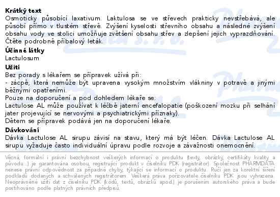 Lactulose AL sirup 200ml