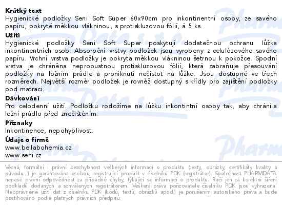 Seni Soft 60 x 90 cm 5 ks podložky absorpční