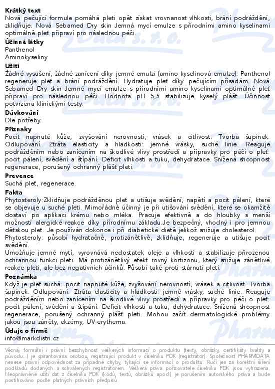 SEBAMED Anti-dry mycí emulze 200ml